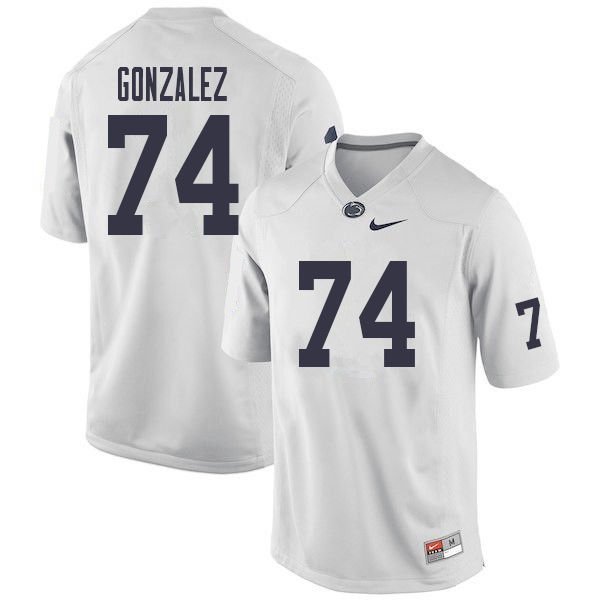 Men #74 Steven Gonzalez Penn State Nittany Lions College Football Jerseys Sale-White